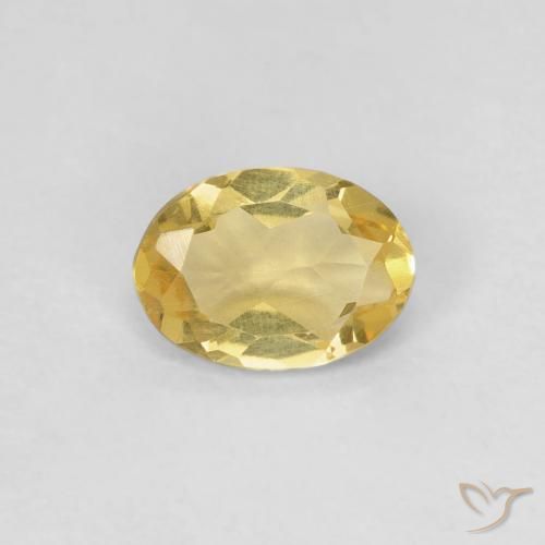 0.55ct Natural Rich Yellow Beryl, Oval, VVS-VS