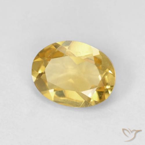 1.18 ct Yellow Beryl Stone, Natural Beryl in Oval Facet Shape for Sale