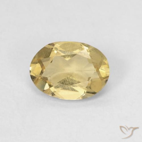 0.80ct Natural Earthy Yellow Beryl, Oval, VVS-VS