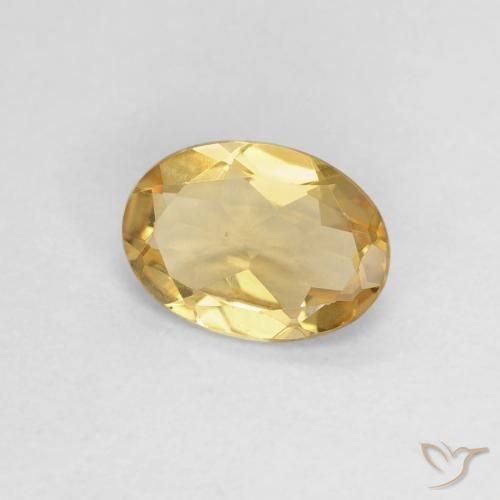 0.59 ct Yellow Beryl Stone, Natural Beryl in Oval Facet Shape for Sale