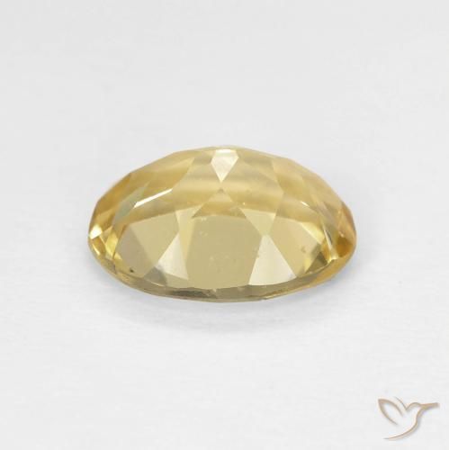 Beryl Gemstone in 9 x 7 mm (calibrated) Size for Sale, Beryl Stone in Warm Yellow Color