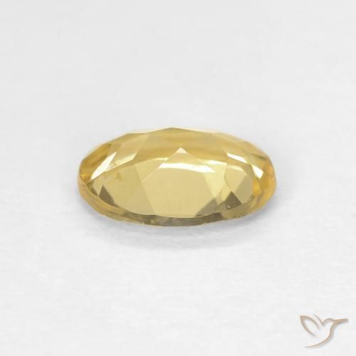 Beryl Gemstone in 7 x 5 mm (calibrated) Size for Sale, Beryl Stone in Dijon Yellow Color