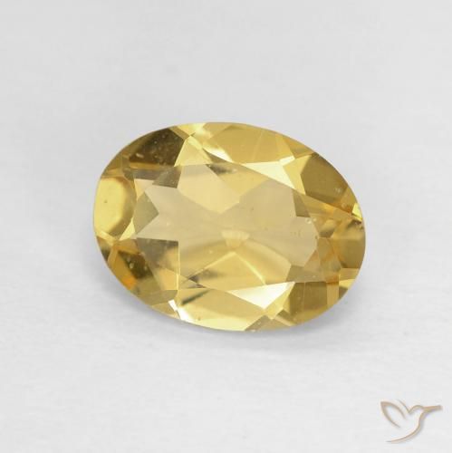 1.50 ct Yellow Beryl Stone, Natural Beryl in Oval Facet Shape for Sale