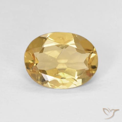 1.46ct Natural Warm Yellow Beryl, Oval, VVS-VS