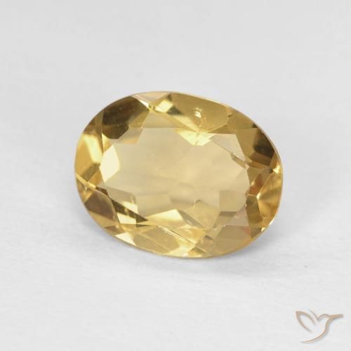 1.46 ct Yellow Beryl Stone, Natural Beryl in Oval Facet Shape for Sale