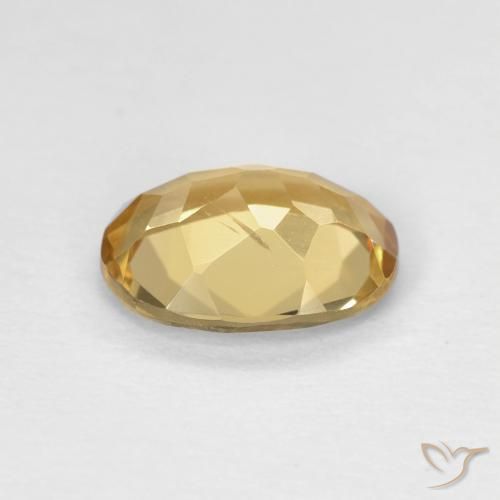 Beryl Gemstone in 9 x 7 mm (calibrated) Size for Sale, Beryl Stone in Warm Yellow Color