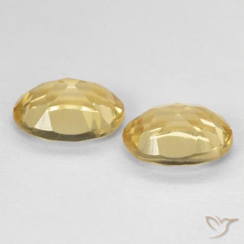 Beryl Gemstones in 8 x 6 mm (calibrated) Size for Sale, Beryl Stones in Warm Yellow Color