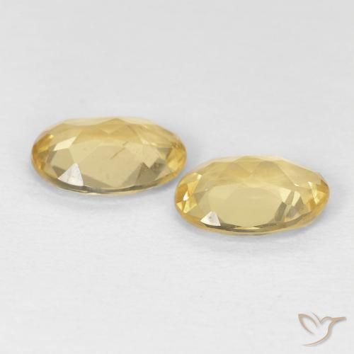 Beryl Gemstones in 8 x 6 mm (calibrated) Size for Sale, Beryl Stones in Medium Yellow Color