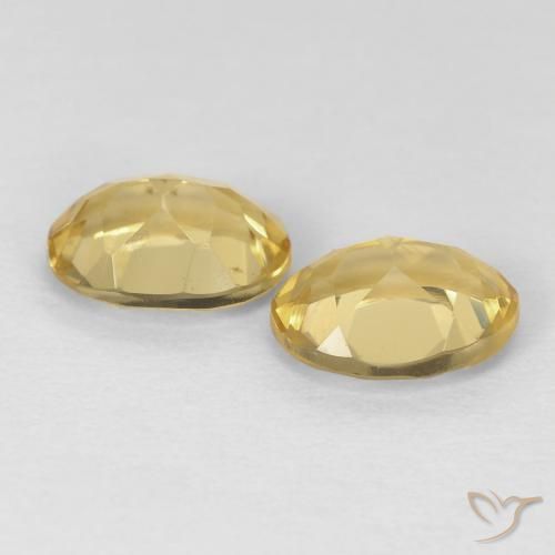 Beryl Gemstones in 8 x 6 mm (calibrated) Size for Sale, Beryl Stones in Dijon Yellow Color