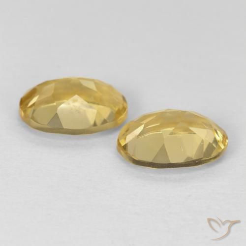 Beryl Gemstones in 8 x 6 mm (calibrated) Size for Sale, Beryl Stones in Medium Yellow Color