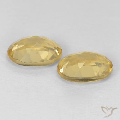 Beryl Gemstones in 8 x 6 mm (calibrated) Size for Sale, Beryl Stones in Dijon Yellow Color