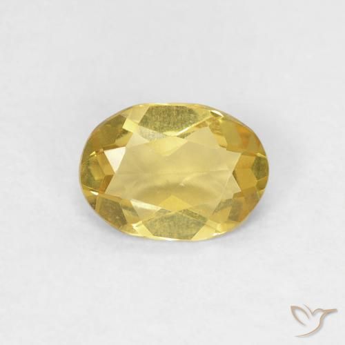0.63ct Natural Medium Gold Beryl, Oval, VS