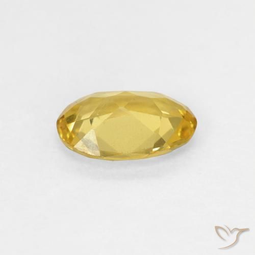 Beryl Gemstone in 7.2 x 5.2 mm Size for Sale, Beryl Stone in Medium Gold Color