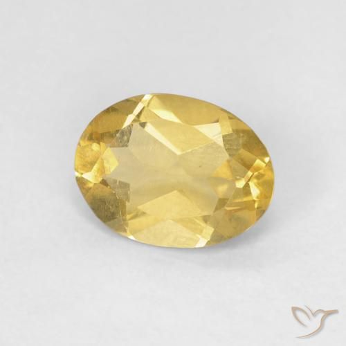 1.06 ct Golden Beryl Stone, Natural Beryl in Oval Facet Shape for Sale