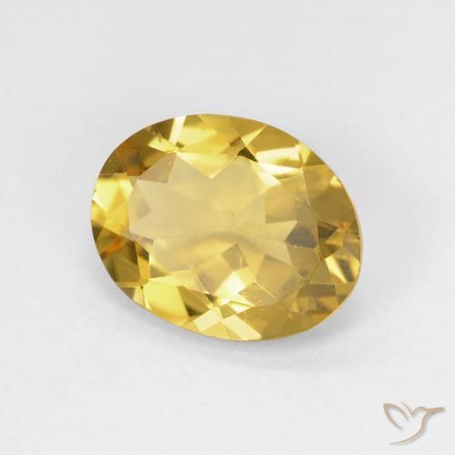 2.11 ct Yellow Beryl Stone, Natural Beryl in Oval Facet Shape for Sale