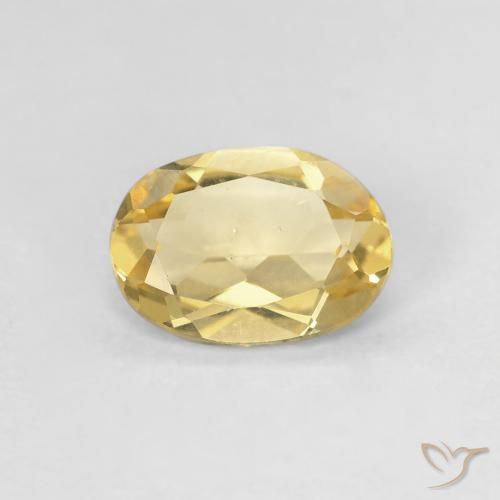 0.90ct Natural Golden Beryl, Oval, VS