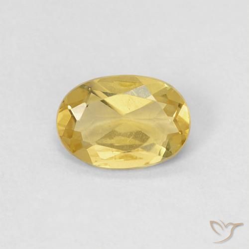 0.78ct Natural Royal Yellow Beryl, Oval, VS