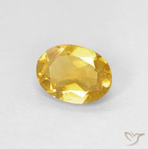 0.79 ct Golden Beryl Stone, Natural Beryl in Oval Facet Shape for Sale