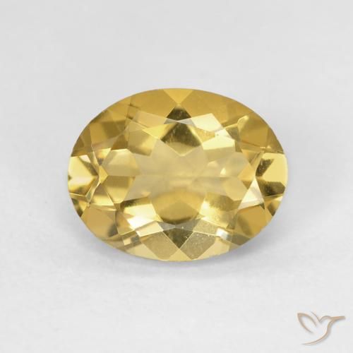 2.27ct Natural Warm Yellow Beryl, Oval, VS