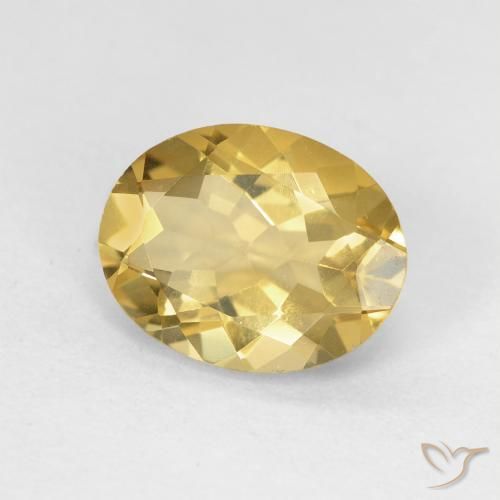 2.27 ct Yellow Beryl Stone, Natural Beryl in Oval Facet Shape for Sale