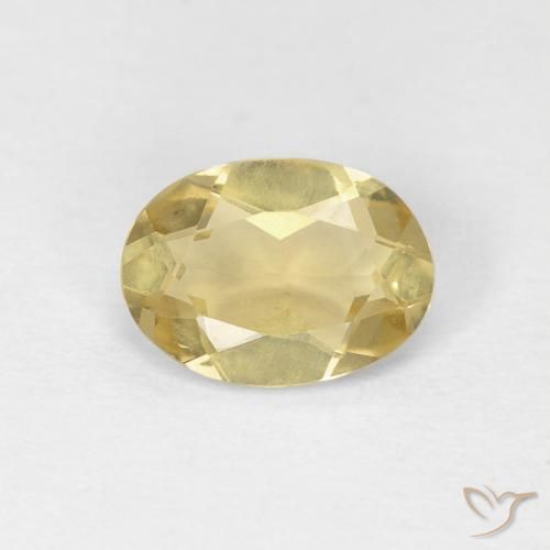 Berilo Forma ovalada de 0,97 ct de Madagascar, Dimensión 8,2 x 6mm, Claridad vvs, Piedra preciosa natural No tratado, 1 pieza de Berilo en color Amarillo dijón muy claro, Dureza Mohs de 7.5 - 8 Adecuado para joyas de uso diario, Photo A