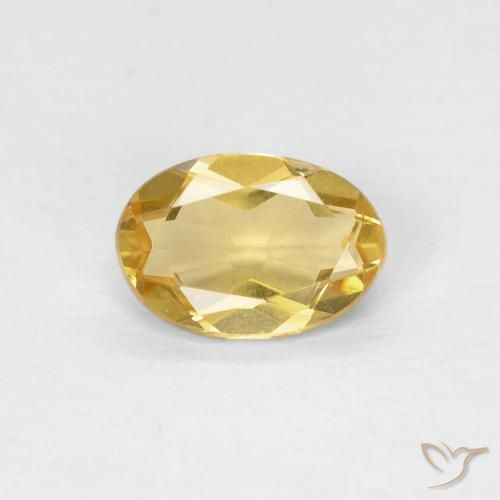 0.65ct Natural Medium Golden Beryl, Oval, VVS