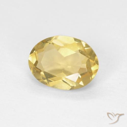 1.20 ct Golden Beryl Stone, Natural Beryl in Oval Facet Shape for Sale