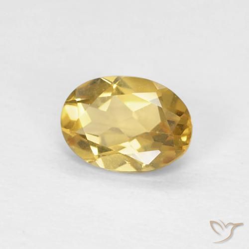0.72 ct Yellow Beryl Stone, Natural Beryl in Oval Facet Shape for Sale