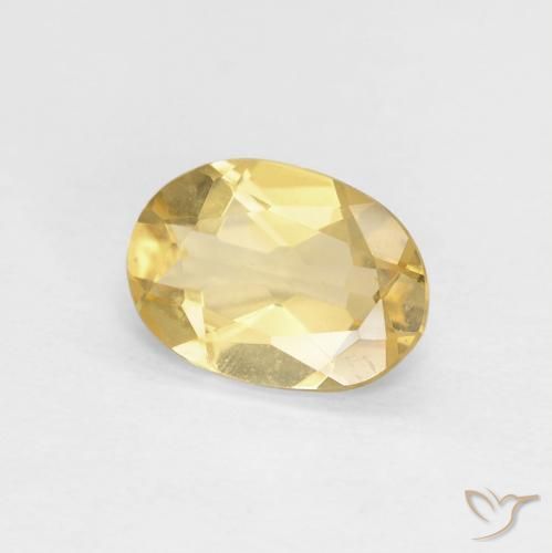 0.99 ct Golden Beryl Stone, Natural Beryl in Oval Facet Shape for Sale