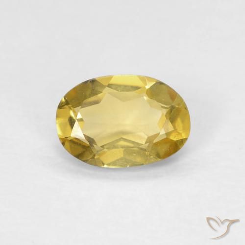 0.55ct Natural Yellowish Gold Beryl, Oval, VVS