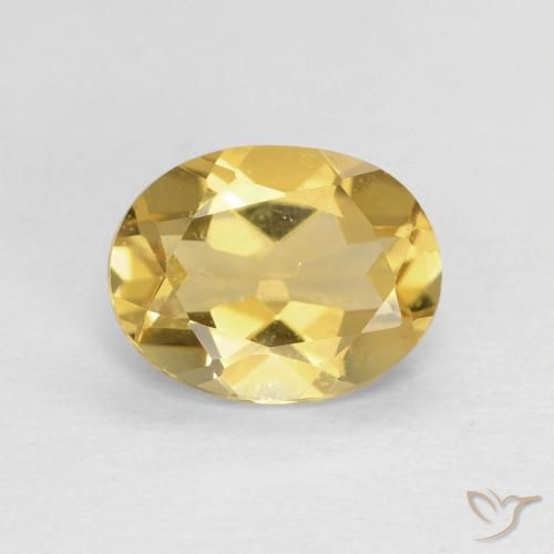 1.74ct Natural Medium Gold Beryl, Oval, VVS