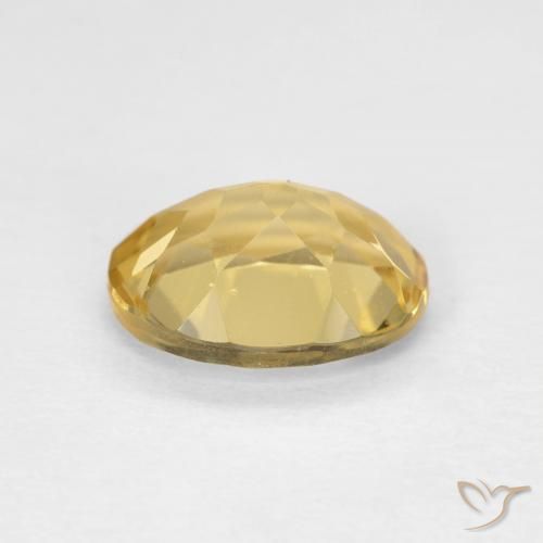 Beryl Gemstone in 9 x 7 mm (calibrated) Size for Sale, Beryl Stone in Medium Gold Color