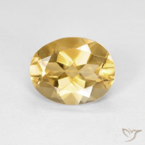 3.14ct Natural Medium Gold Beryl, Oval, VVS