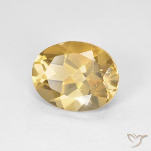 3.14 ct Golden Beryl Stone, Natural Beryl in Oval Facet Shape for Sale
