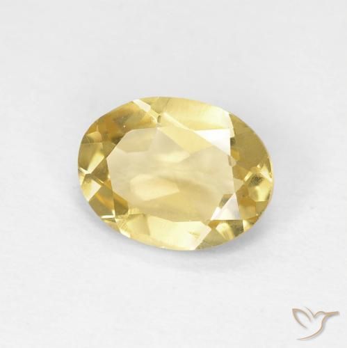 1.11 ct Golden Beryl Stone, Natural Beryl in Oval Facet Shape for Sale