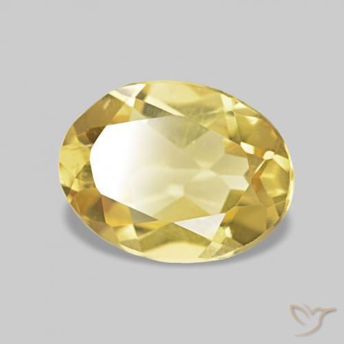 1.01 ct Yellow Beryl Stone, Natural Beryl in Oval Facet Shape for Sale