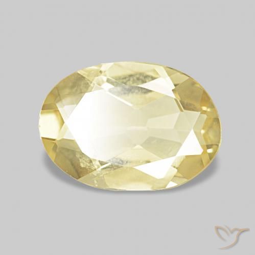 0.91 ct Yellow Beryl Stone, Natural Beryl in Oval Facet Shape for Sale