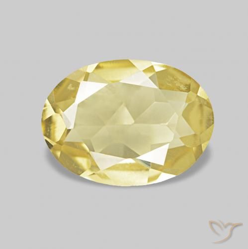 0.84ct Natural Light Yellow Beryl, Oval, VVS, Photo A