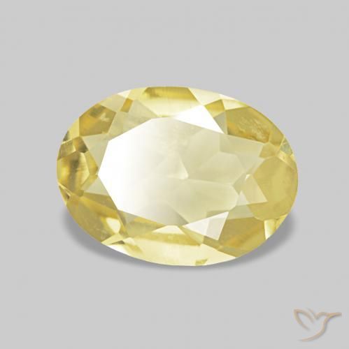 0.84 ct Yellow Beryl Stone, Natural Beryl in Oval Facet Shape for Sale