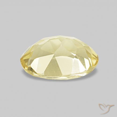 Beryl Gemstone in 7.1 x 5.2 mm Size for Sale, Beryl Stone in Light Yellow Color
