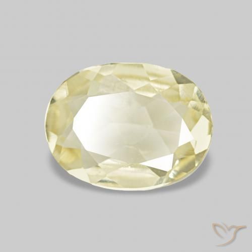 0.49 ct Yellow Beryl Stone, Natural Beryl in Oval Facet Shape for Sale