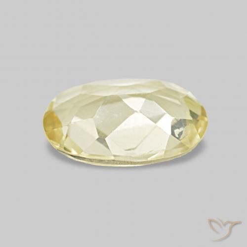 Beryl Gemstone in 6.7 x 5 mm Size for Sale, Beryl Stone in Light Yellow Color