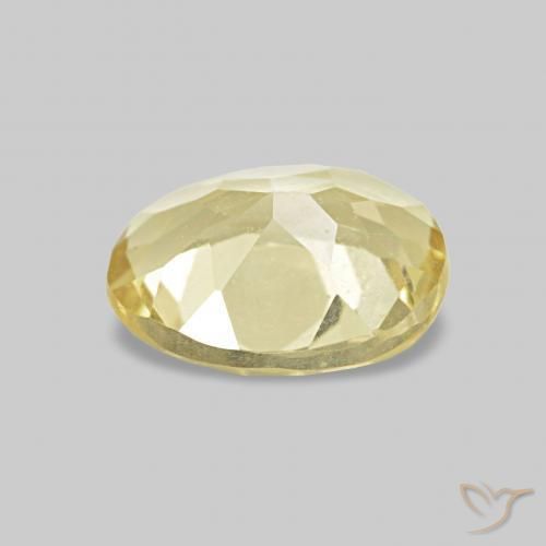 Beryl Gemstone in 6.3 x 5.1 mm Size for Sale, Beryl Stone in Light Yellow Color