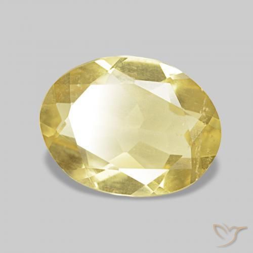 1.51 ct Yellow Beryl Stone, Natural Beryl in Oval Facet Shape for Sale