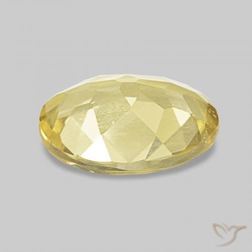 Beryl Gemstone in 9 x 7 mm (calibrated) Size for Sale, Beryl Stone in Light Golden-Yellow Color