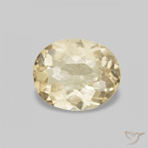 0.28 ct Yellow Beryl Stone, Natural Beryl in Oval Facet Shape for Sale