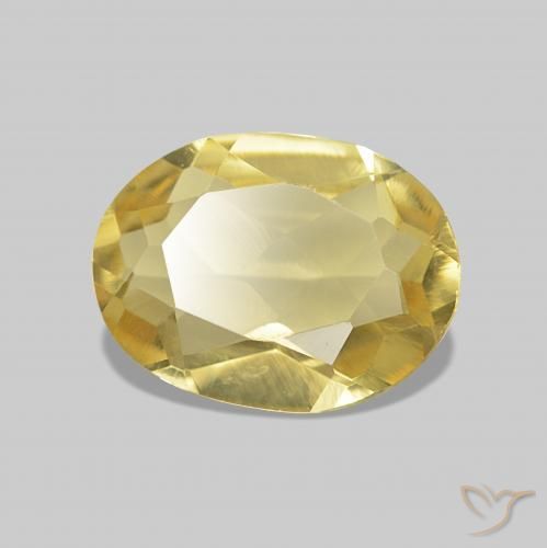 0.95 ct Yellow Beryl Stone, Natural Beryl in Oval Facet Shape for Sale