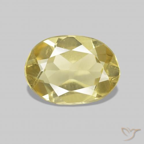 0.50ct Natural Light Golden-Yellow Beryl, Oval, VVS-VS, Photo A