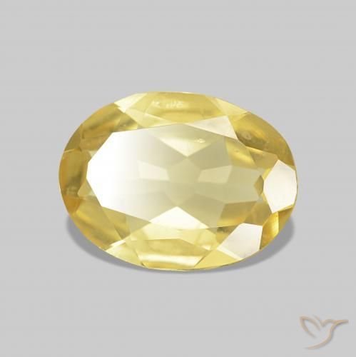 0.85 ct Yellow Beryl Stone, Natural Beryl in Oval Facet Shape for Sale