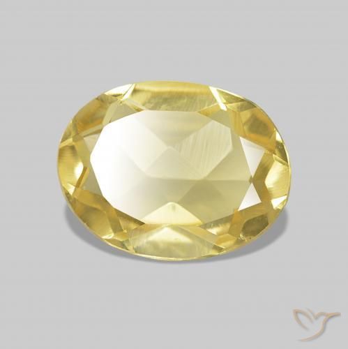 1.12 ct Yellow Beryl Stone, Natural Beryl in Oval Facet Shape for Sale